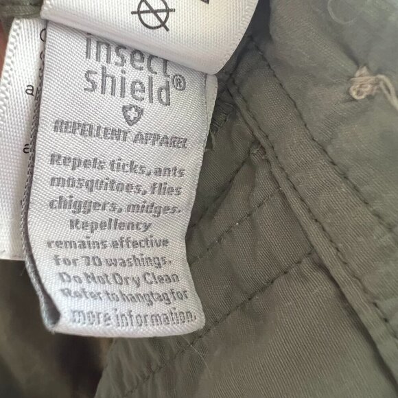 Women’s ExOfficio Insect Shield Hiking Pants Zip Off Shorts Army Green Small 6-8 - Picture 5 of 13
